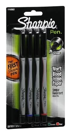 Sharpie Fine Point Pens (4 ct)