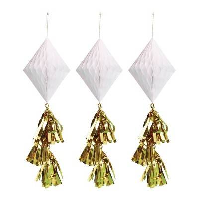 Spritz Tassel Honeycomb (white/gold ) (3 ct)