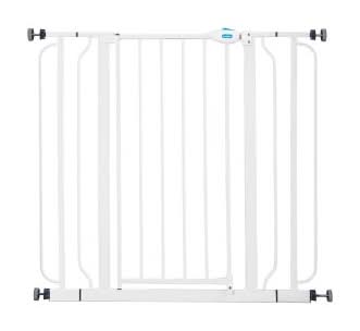 Regalo Wall Safe Extra Tall Walk Through Safety Gate, White