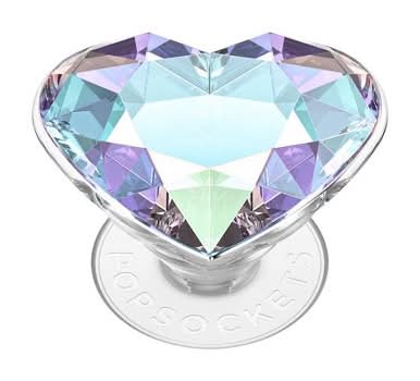PopSockets Poptop Magsafe Cell Phone Grip & Stand, Dichroic Heart Iridescent