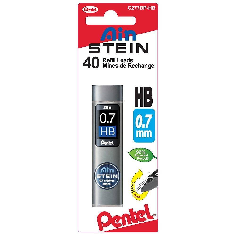 Pentel pentelrecharges de mines à portemines ain stein, 0,7 mm, hb, 40/paquet (40 unités) - ain stein mechanical pencil lead refills (40 units)