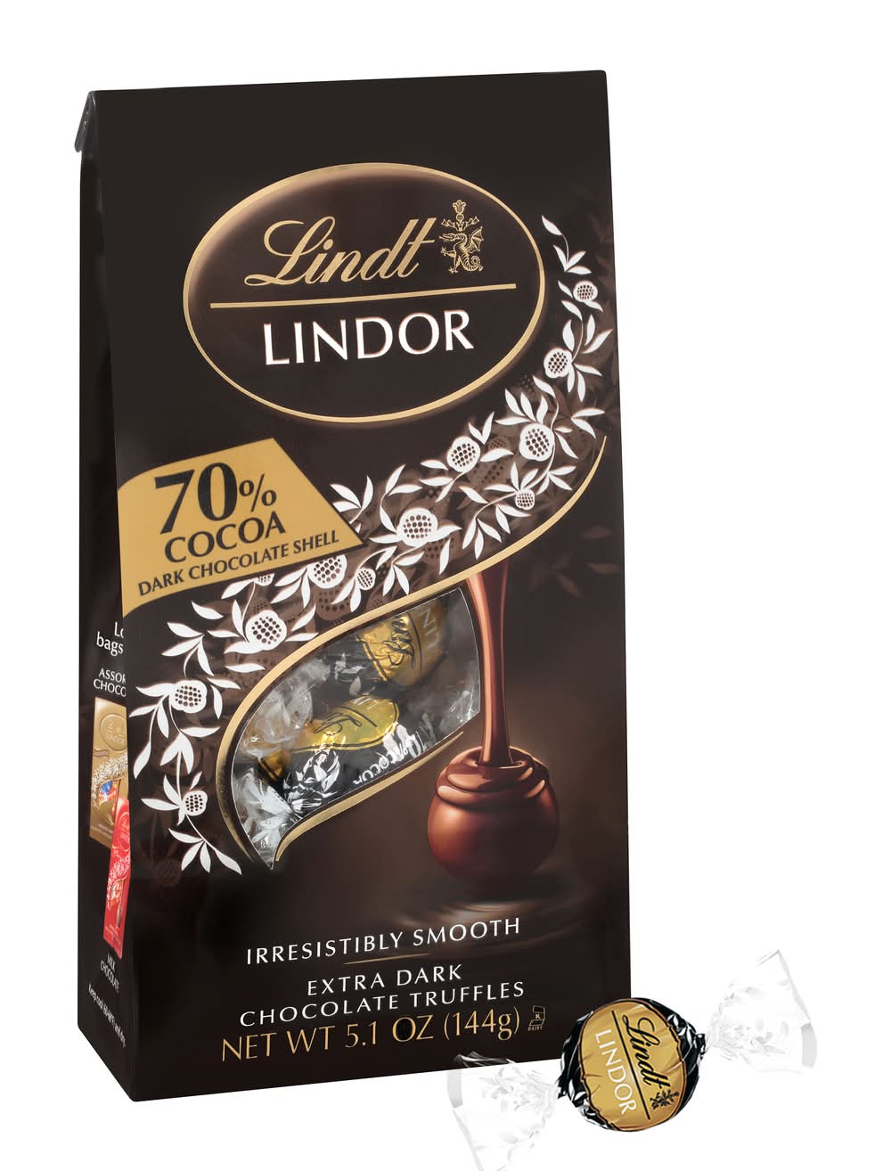 Lindt Lindor 70% Cocoa Dark Chocolate Truffles (5.1 oz)