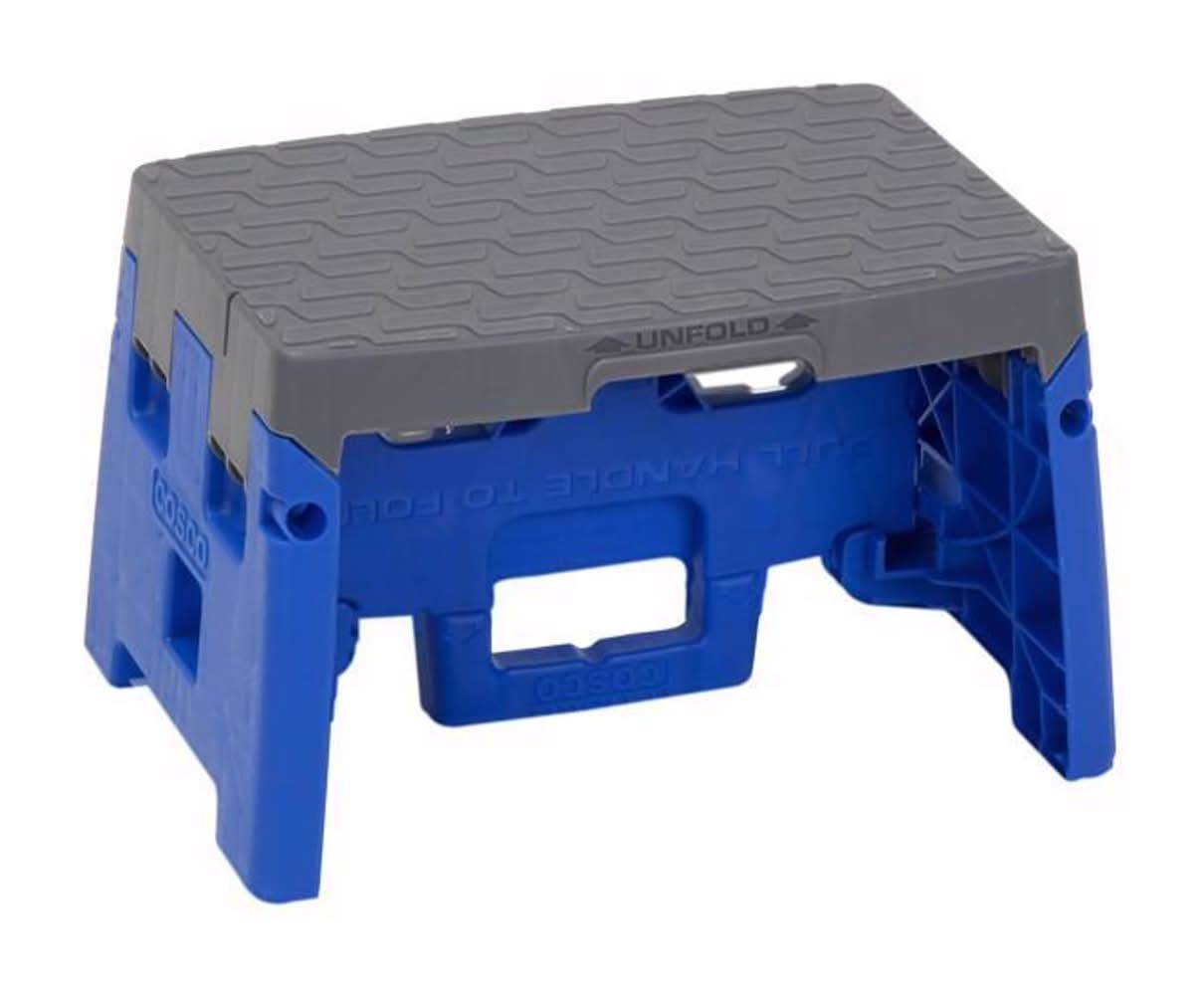 Cosco 8.46 In. H X 14.02 In. W X 9.84 In. D 300 Lb. Capacity 1 Step Plastic Folding Step Stool