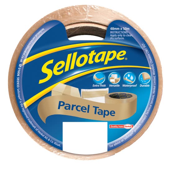 Sellotape Brown Parcel Tape - 1 Roll 48mmx50m (150g)