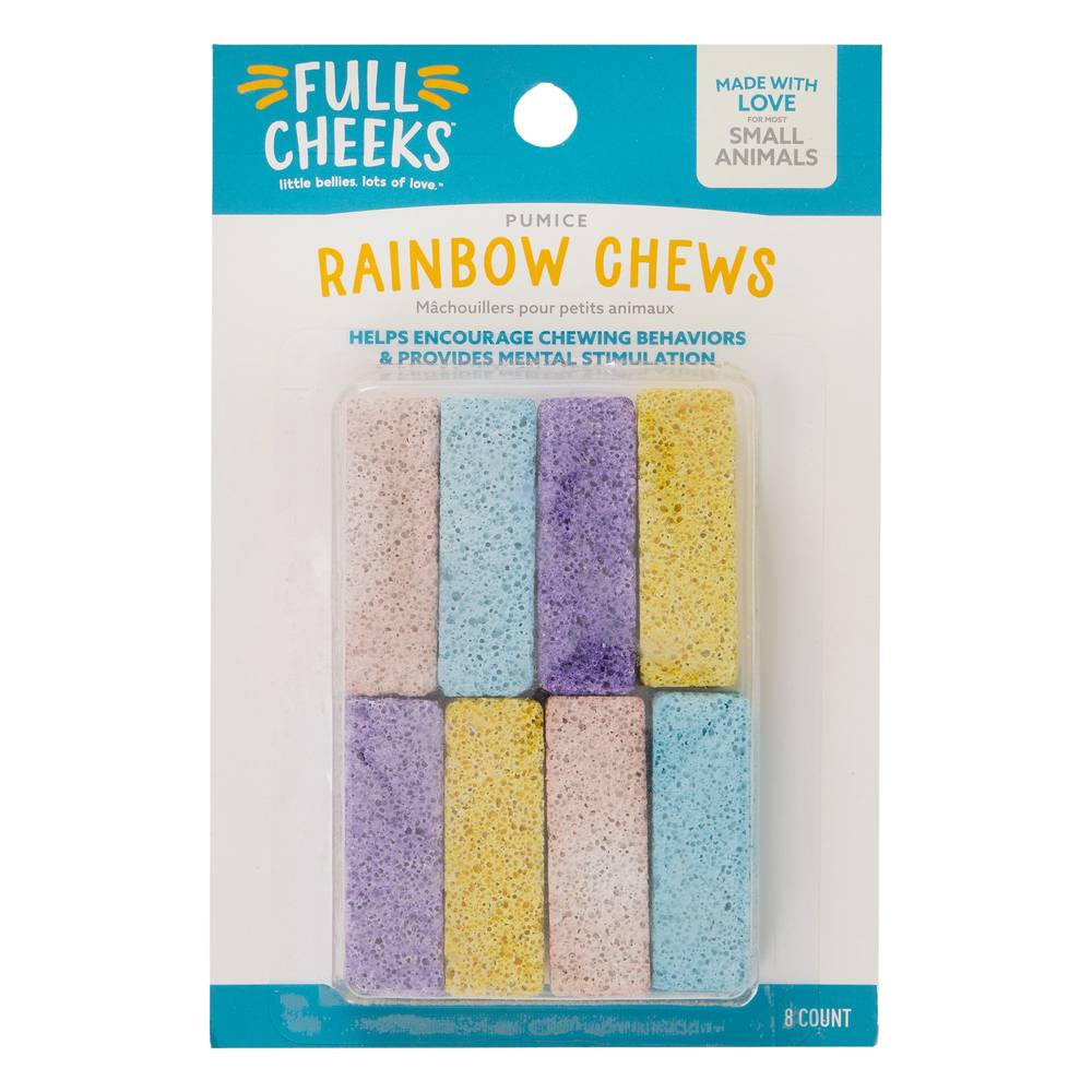 Full Cheeks Pet Rainbow Pumice Chews, Small , Assorted (8 ct)