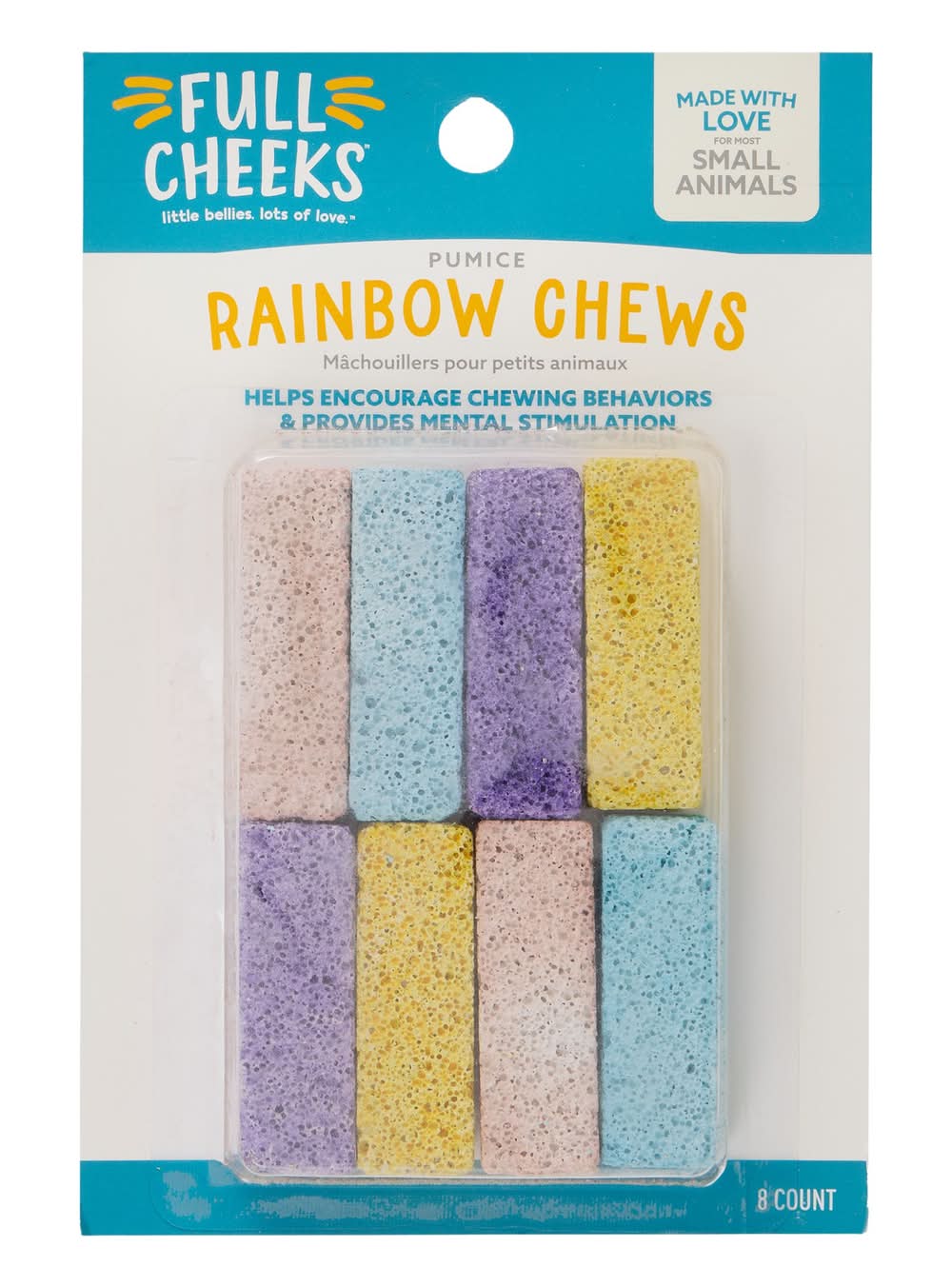 Full Cheeks™ Small Pet Rainbow Pumice Chews (Size: 8 Ct)