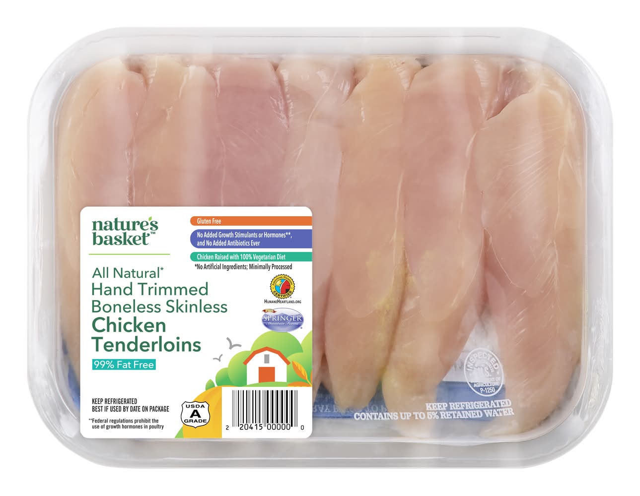 Nature's Basket Chicken Tenderloins, Boneless, Skinless