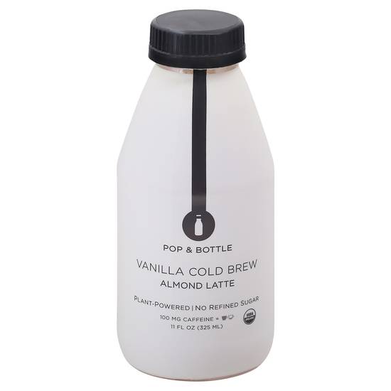 Pop & Bottle Almond Milk Latte Coffee (11 fl oz) (vanilla cold brew)