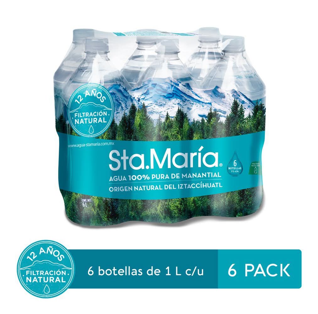 Sta. María · Agua de manantial (6 x 1 L)