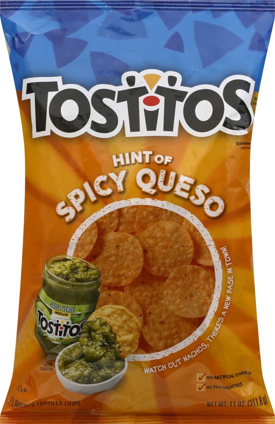 Tostitos Hint Tortilla Chips (spicy queso)