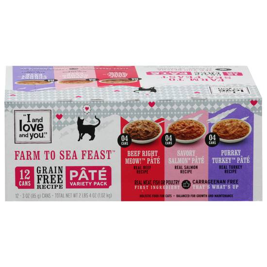 I and Love and You Farm To Sea Feast Holistic Food For Cats Pate Variety pack