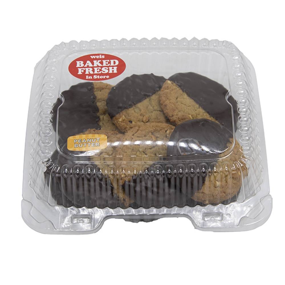 Weis in Store Baked Chocolate Dipped Peanut Butter Cookies