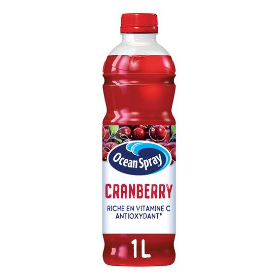 Boisson Cranberry sans sucres Ocean Spray 1L