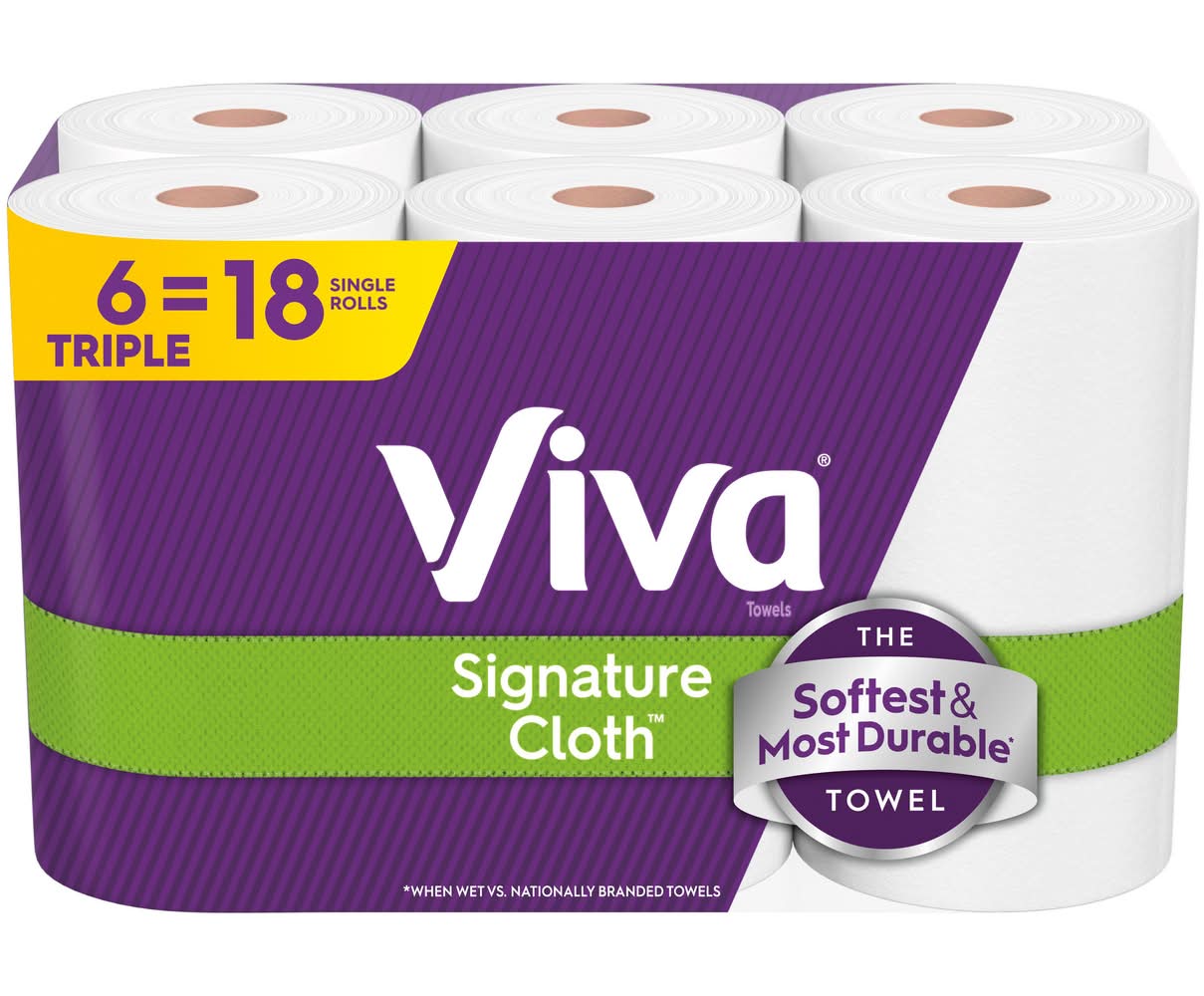 Viva Signature Cloth Towels, 11x5.9 in (6 ct)