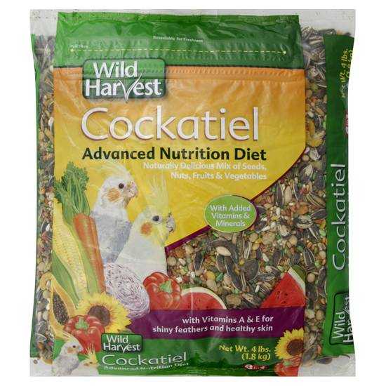 Wild Harvest Cockatiel Advanced Nutrition Diet Bird Food (4 lbs)