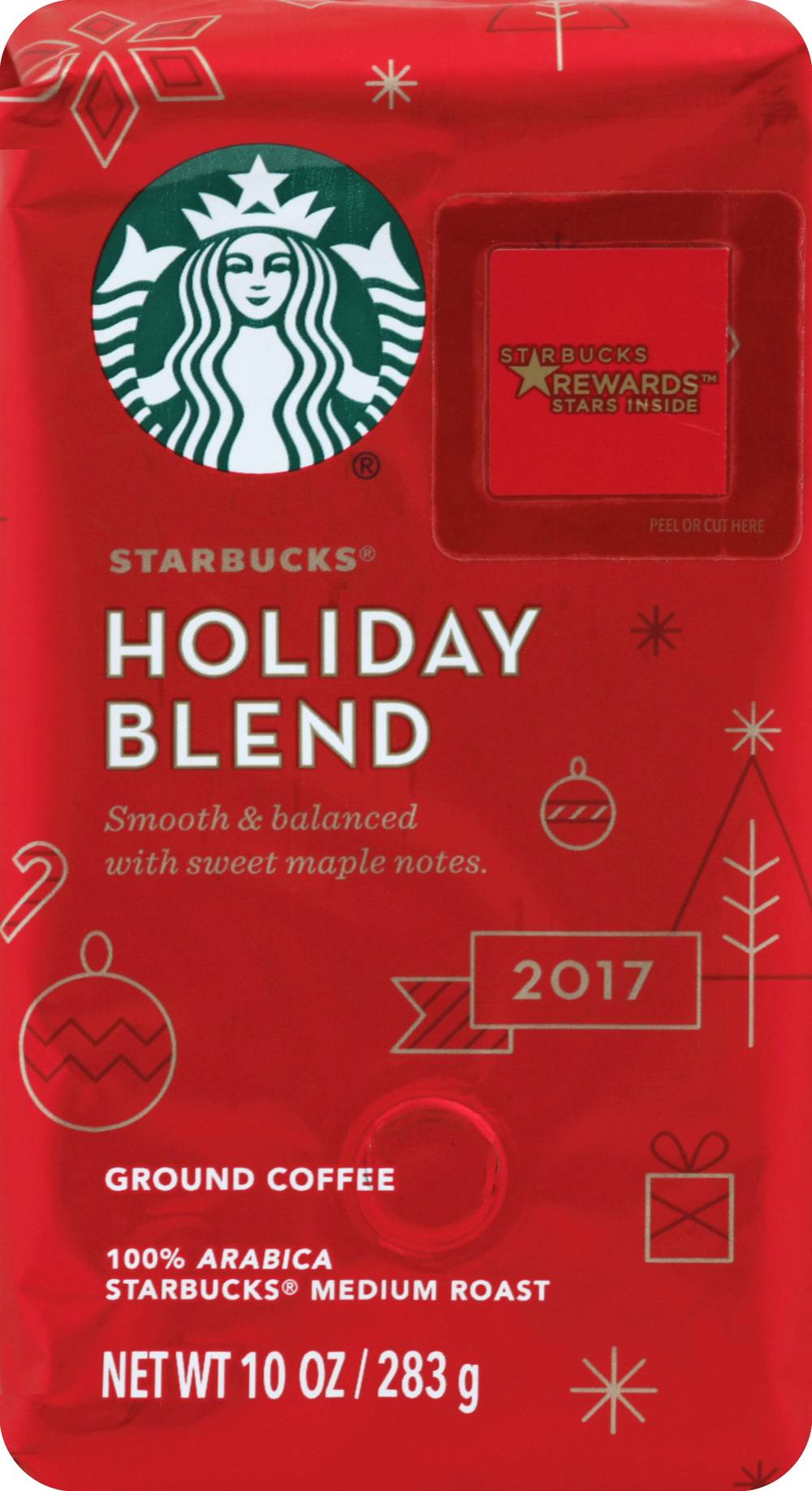 Starbucks Medium Roast Ground Holiday Blend Coffee (10 oz)