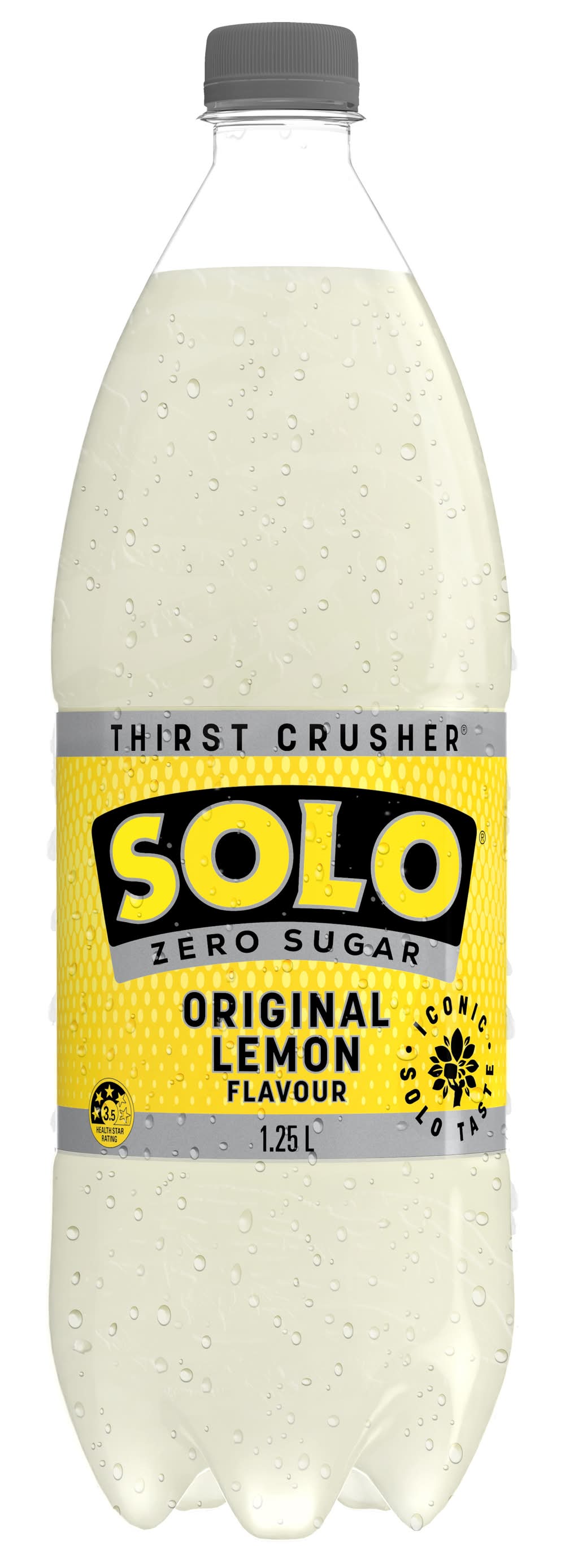 Solo Zero Sugar Thirst Crusher Soda, Original Lemon (1.25L)