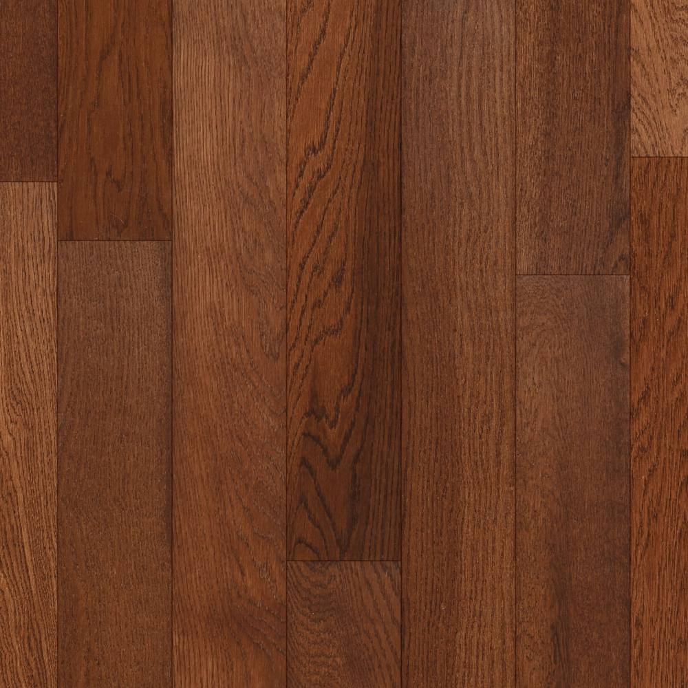 allen + roth Gunstock Oak 5-in W x 3/8-in T x Varying Length Smooth/Traditional Engineered Hardwood Flooring (19.69-sq ft / Carton) | LX56104006