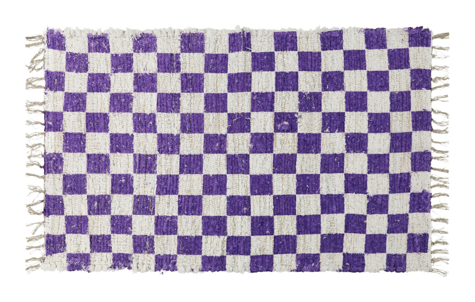 Printed Chindi Rug 30in x 50in Checkered