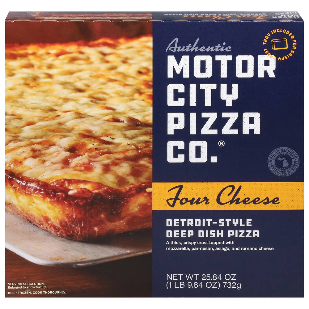 Motor City Pizza Detroit-Style Deep Dish Four Cheese Pizza (1.62 lbs)