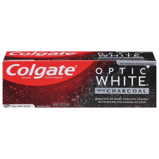 Colgate Optic White With Charcoal Cool Mint Paste Toothpaste