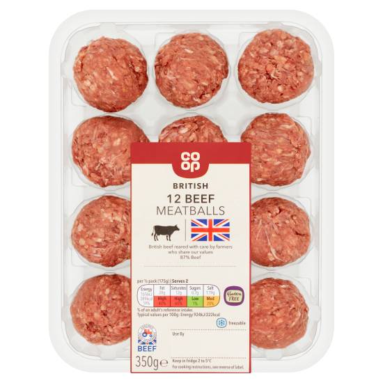 Co-op British Beef Meatballs (12 pack)