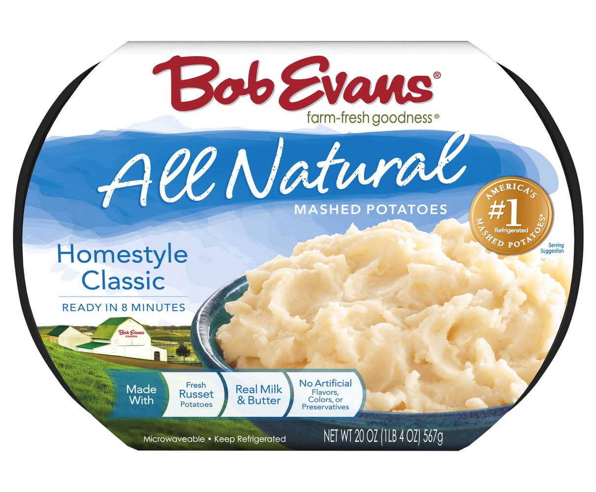 Bob Evans All Natural Classic Mashed Potatoes, Homestyle (20 oz)