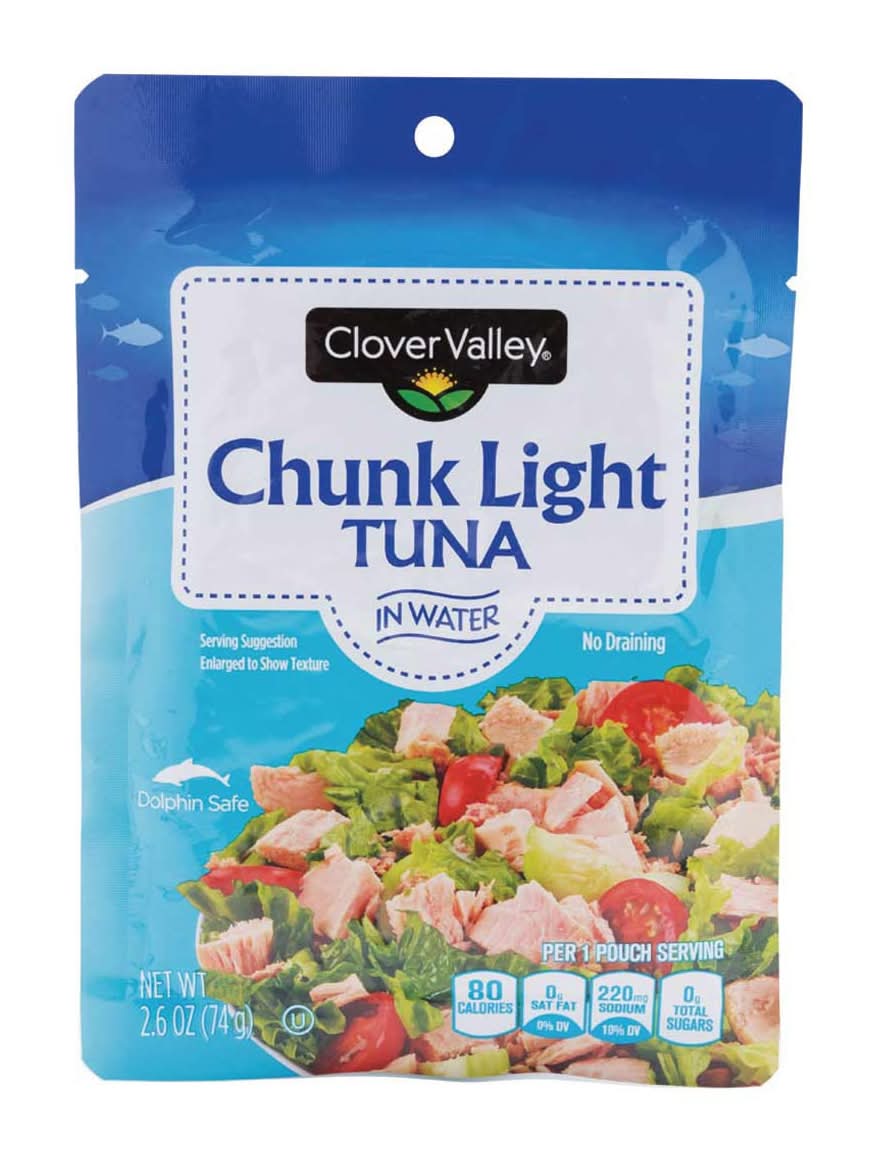 Clover Valley Chunk Light Tuna Pouch 2.6 Oz