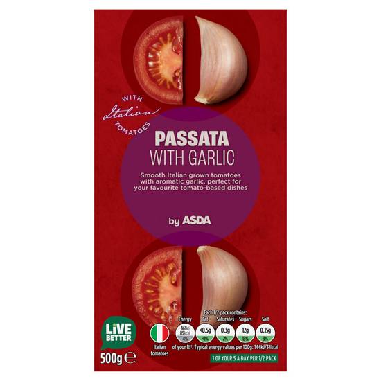 ASDA Tomato Passata with Garlic 500g