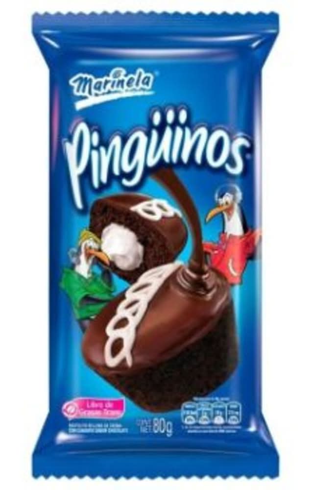 Marinela · Pingüinos pastelito de chocolate relleno (80 g)