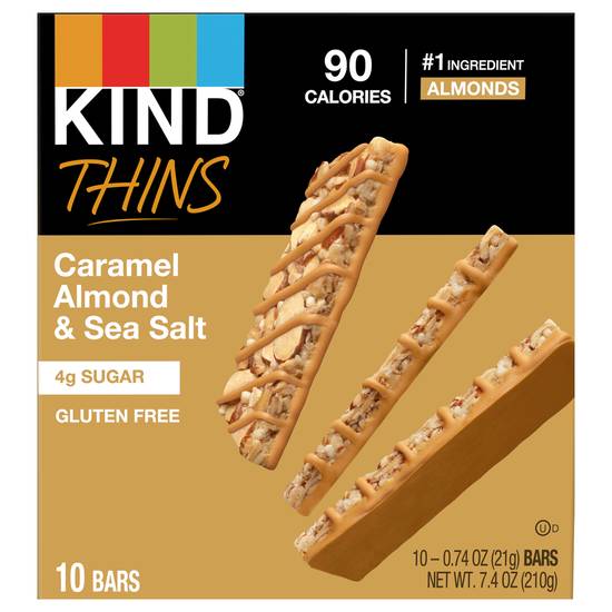 Kind Thins Caramel Almond & Sea Salt Bars (10 ct)