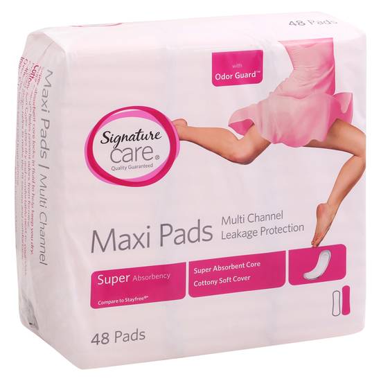 Signature Care Super Absorbency Maxi Pads (48 pads)