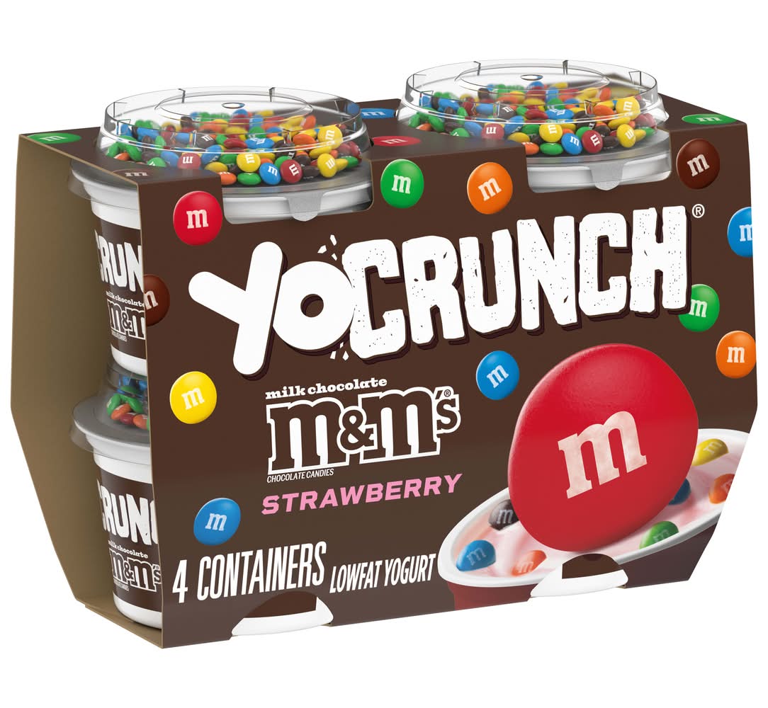 YoCrunch Low Fat Yogurt, Strawberry (4 oz, 4 ct)