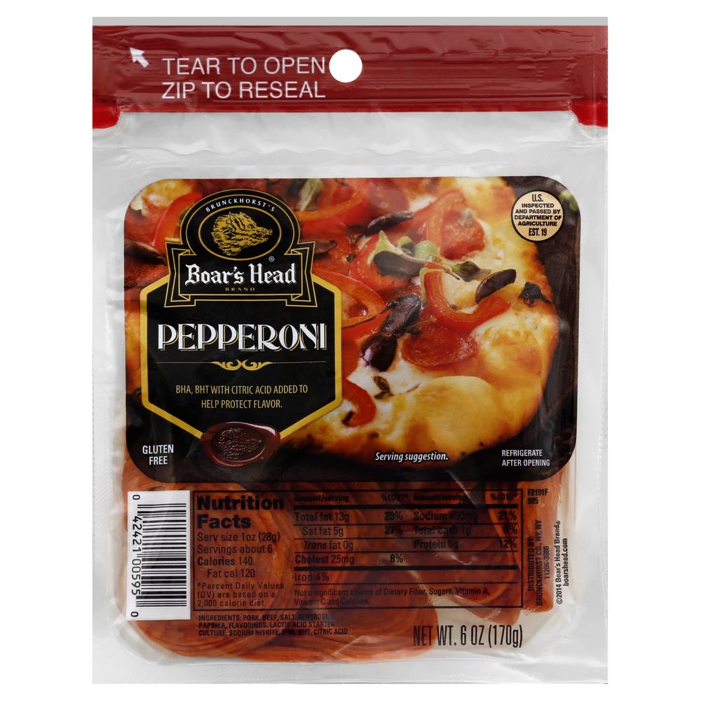 Boar's Head Pepperoni Slices (6 oz)