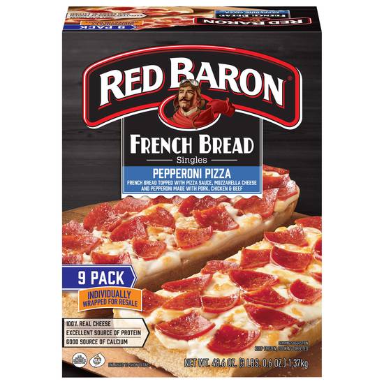 Red Baron French Bread Singles Pepperoni Pizza (9 ct)