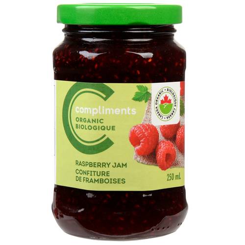 Compliments Organic Jam Raspberry 250 ml