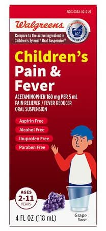 Walgreens Children's Pain Reliever Suspension Liquid Grape (4 fl oz)