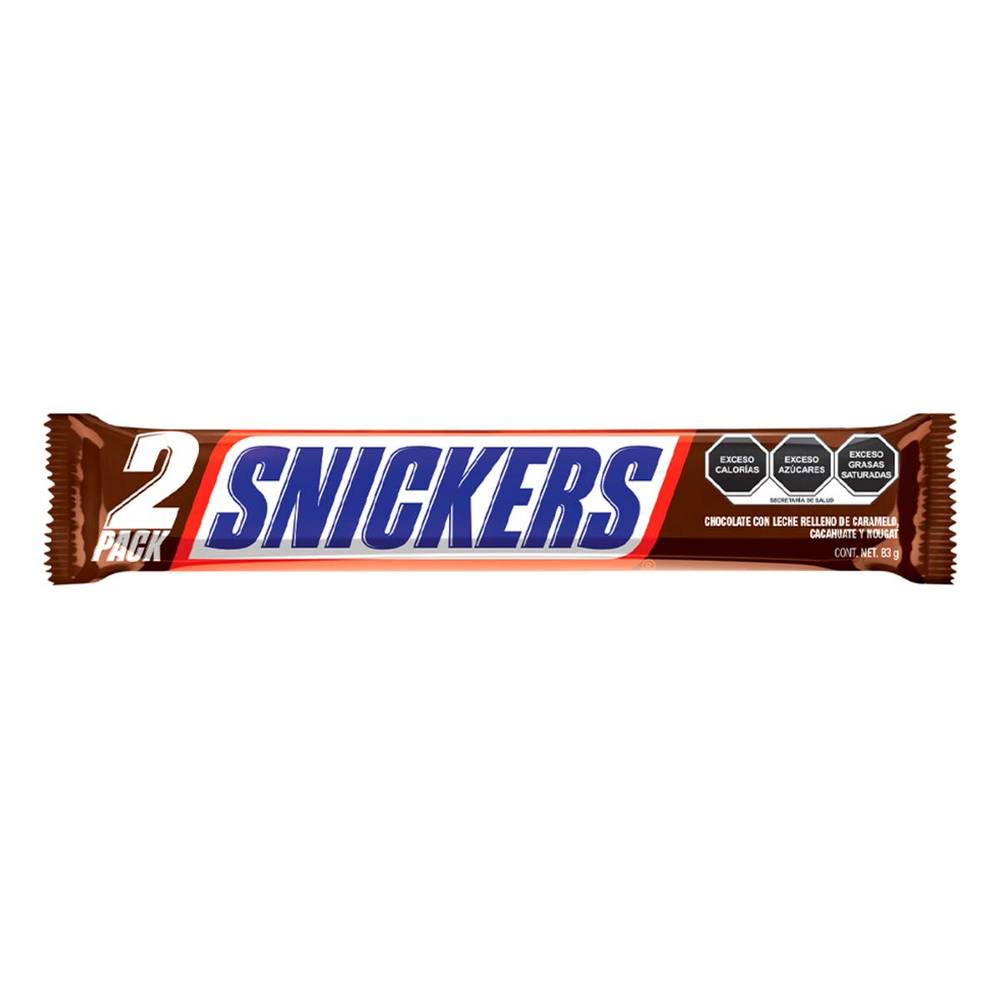 Snickers · Chocolate con caramelo y cacahuate (83 g)