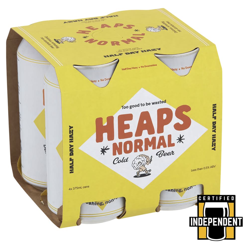 Heaps Normal Half Day Hazy Can 375mL x Pack 4
