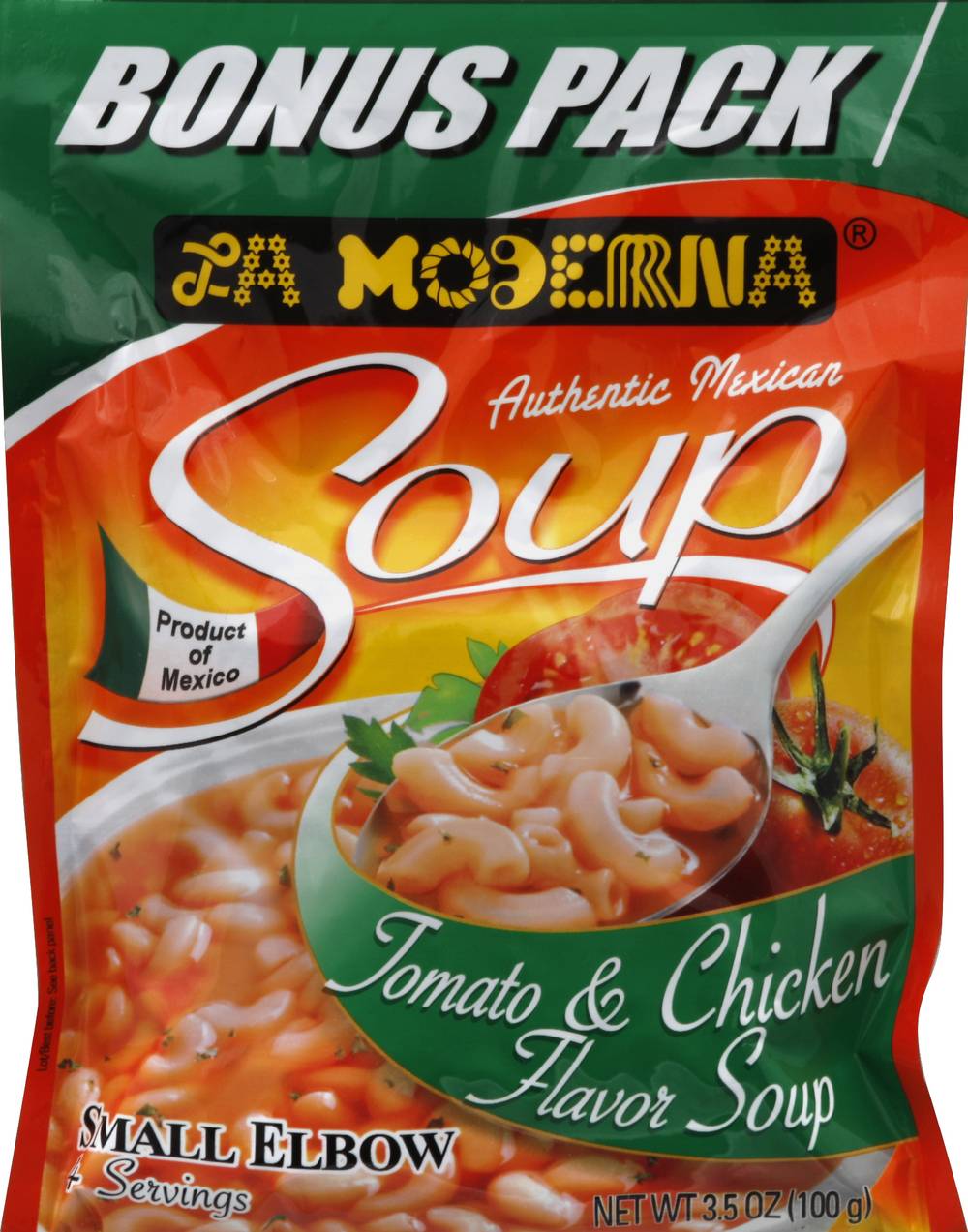 La Moderna Authentic Mexican Tomato & Chicken Elbow Soup (3.5 oz)