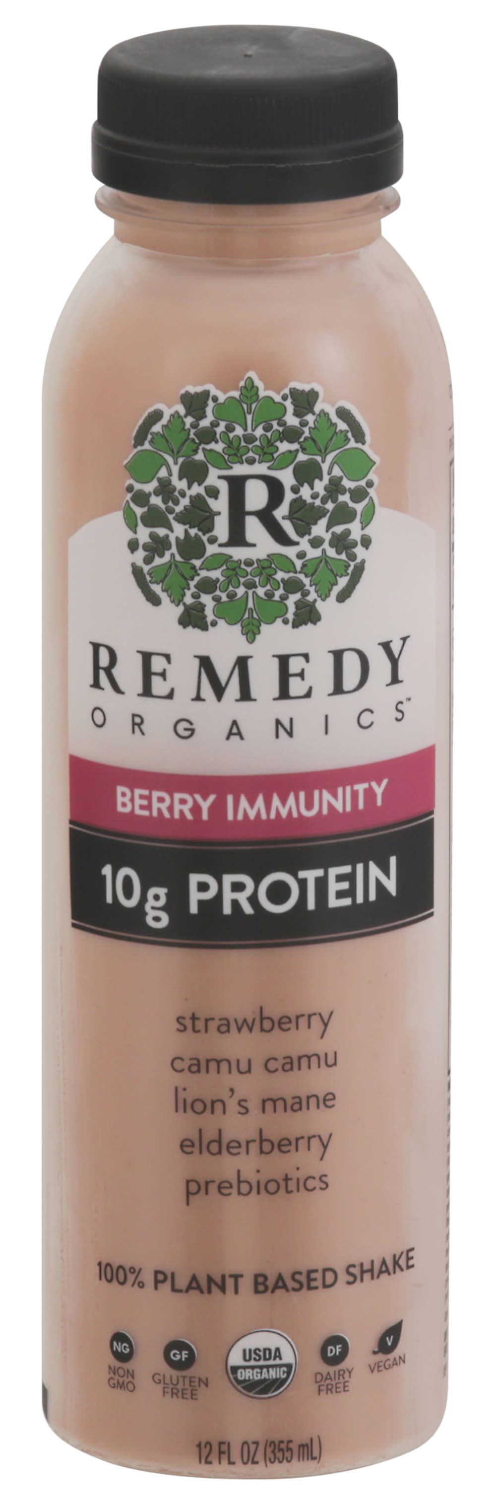 Remedy Organics 100% Plant Based Shake Drink, Berry Immunity (12 fl oz)