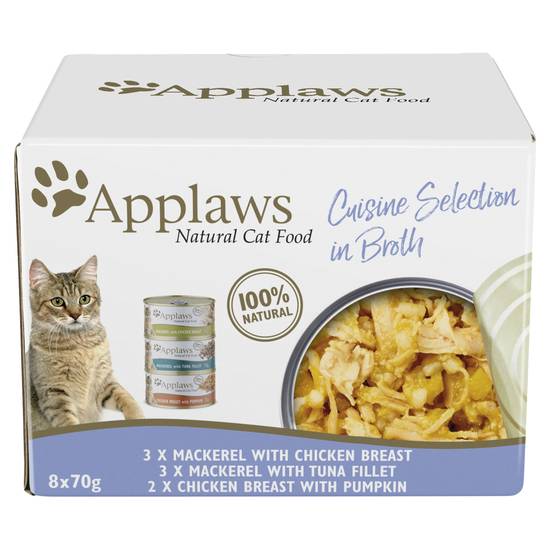 Applaws Tin Mp Cuisine Selection Cat Food 8x70g 8pk