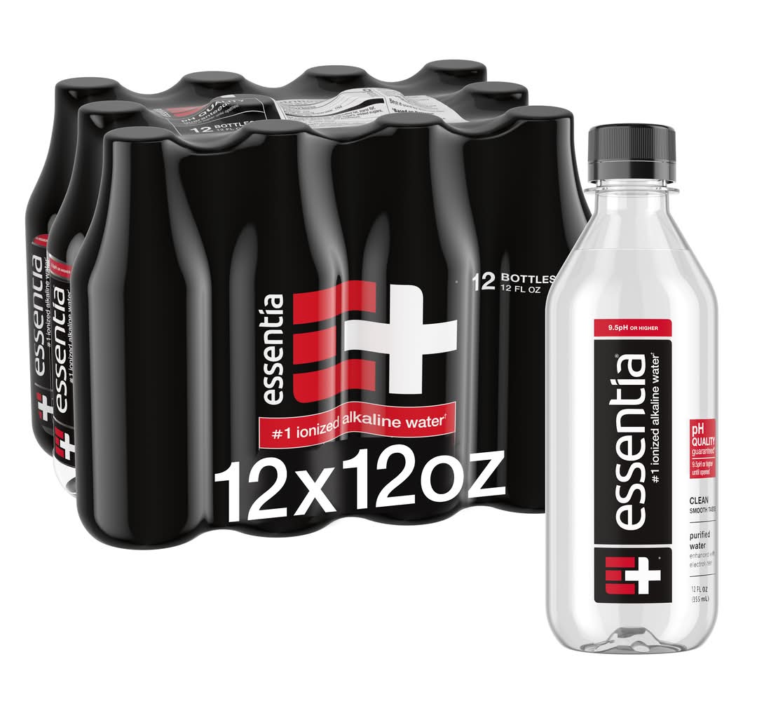 Essentia Overachieving H2o Ionized Hydration Purified Water (12 x 12 fl oz)
