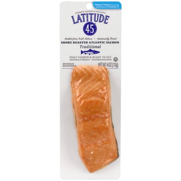 Latitude 45 Hot Smoked Traditional Salmon.