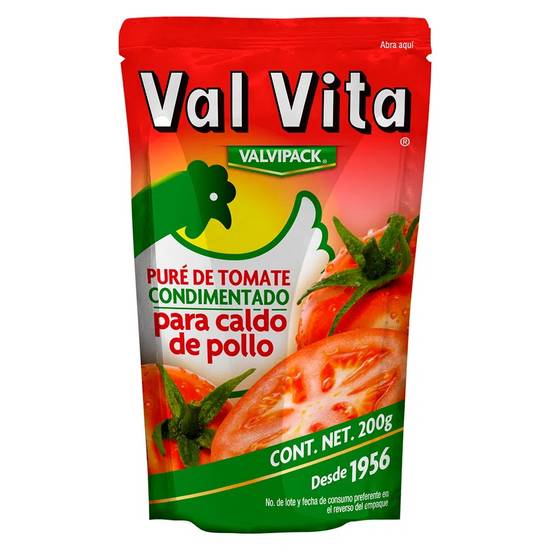 Val vita puré de tomate con caldo de pollo (bolsa 200 g)