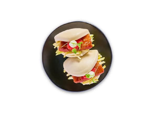 tonkatsu pork bao buns
