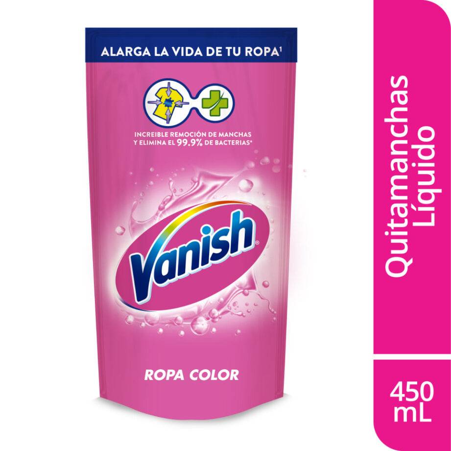 Vanish quitamanchas líquido ropa color (doypack 450 ml)