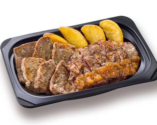 (おかず)やわらかカットステーキ約１４０ｇ＆熟成ラウンドステーキ約１２０ｇ