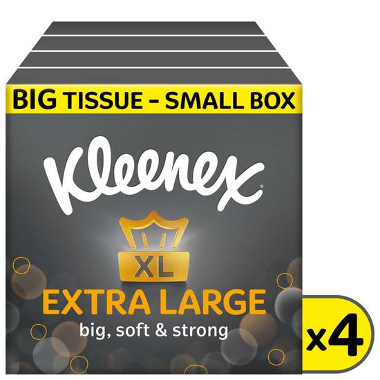 Kleenex Extra Large Tissues - Even Bigger Tissues for When You Need a Little Extra - Compact 4 Pack