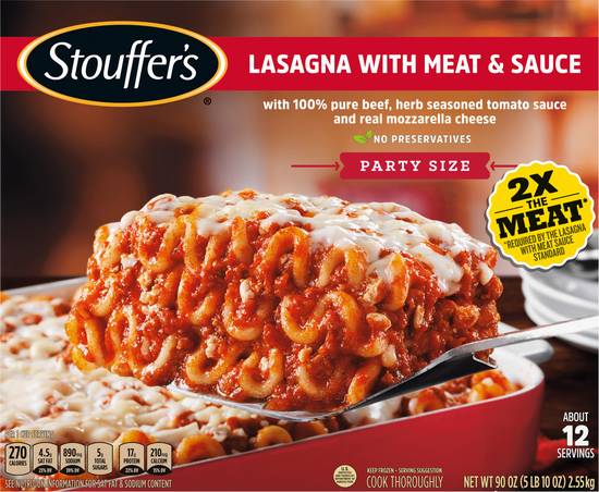 Stouffer's Meat and Sauce Frozen Meal (lasagna)